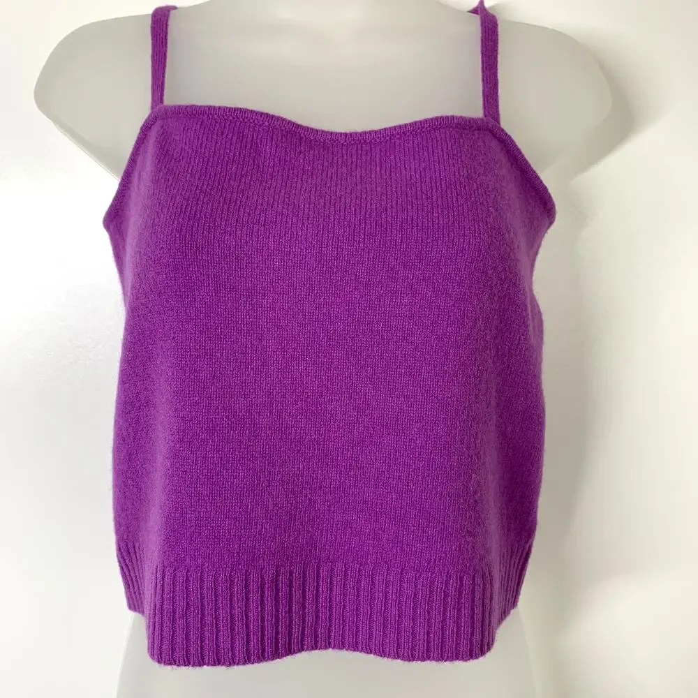 Ralph Lauren Wool Camisole Purple Y2K 90's Clueless Preppy